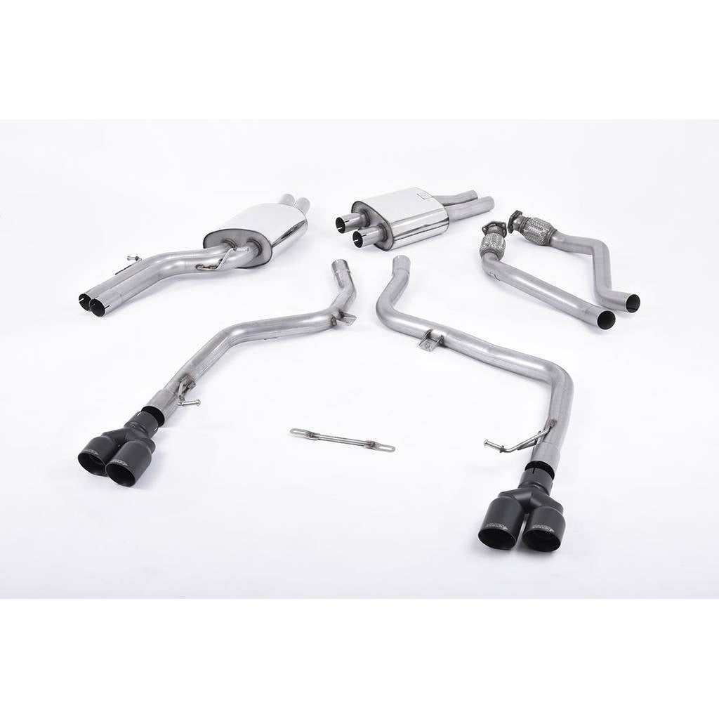 MILLTEK SSXAU557 кат-бек Twin 80mm GT80 для AUDI S4 3.0 Supercharged V6 B8 Photo-0 