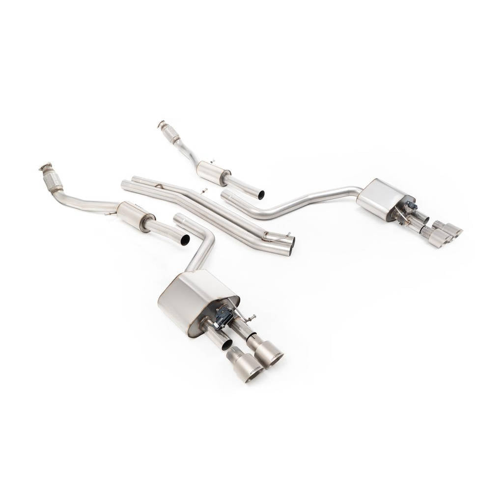 MILLTEK SSXAU467 Кат-Бек Quad 100mm GT100 для AUDI S8 4.0 TFSI quattro Tiptronic Photo-0 