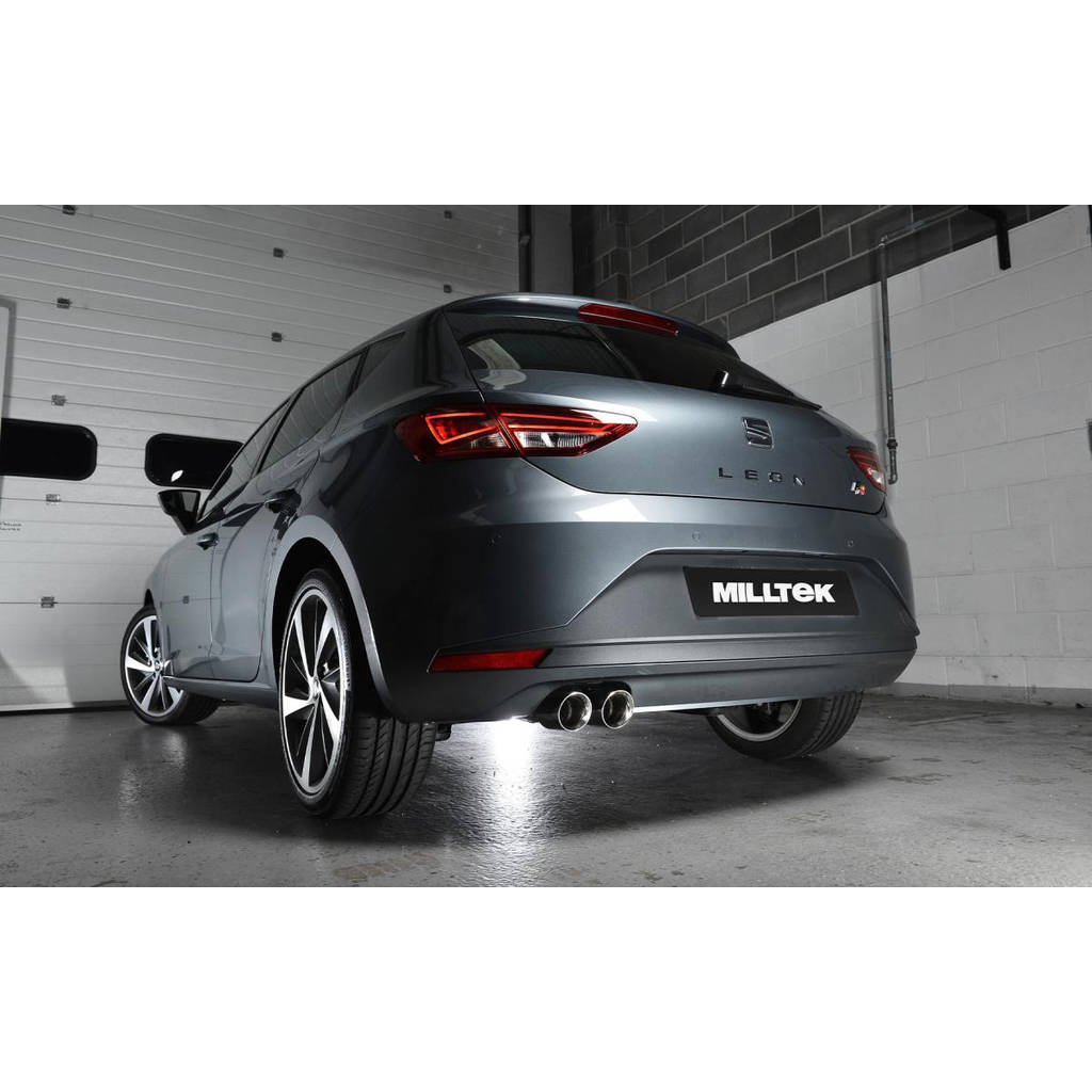MILLTEK SSXSE156 Кат-бек Twin 80mm GT80 ECA для SEAT Leon FR 2.0 TDI 150 SC and 5-door (manual and Photo-1 