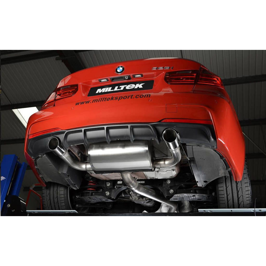 MILLTEK SSXBM962 кат-бек Twin 90mm GT90 для BMW 3 Series F30 328i M Sport Automatic (without tow Ba Photo-1 