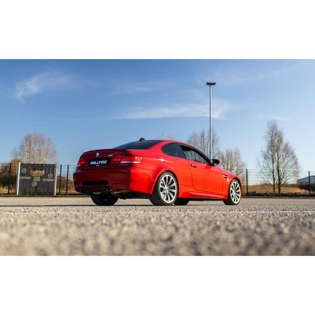 MILLTEK SSXBM941 Кат-бек Quad 80mm Ceramic Black для BMW 3 Series E90 M3 4.0 V8 Saloon/Sedan Photo-1 