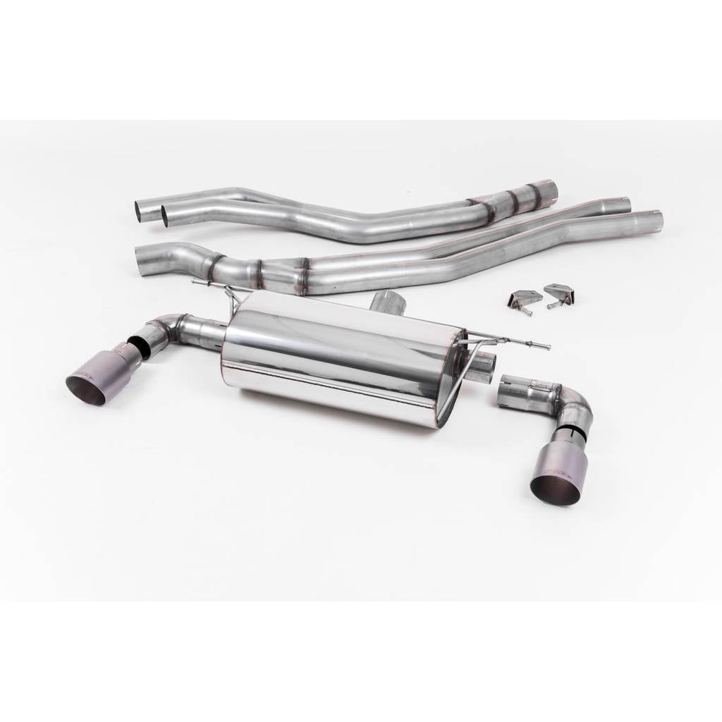 MILLTEK SSXBM1042 кат-бек Twin 90mm GT90 для BMW 1 Series M140i 3 & 5 Door (F20 & F21 LCI) Photo-0 