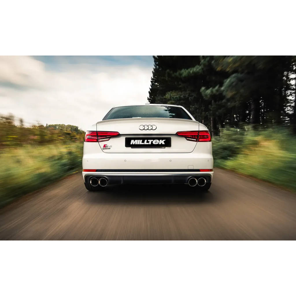 MILLTEK SSXAU640 Кат - Бек Quad 100mm GT100 ECA для AUDI S4 3.0 Turbo V6 B9-Saloon / Sedan & Avant (N Photo-2 