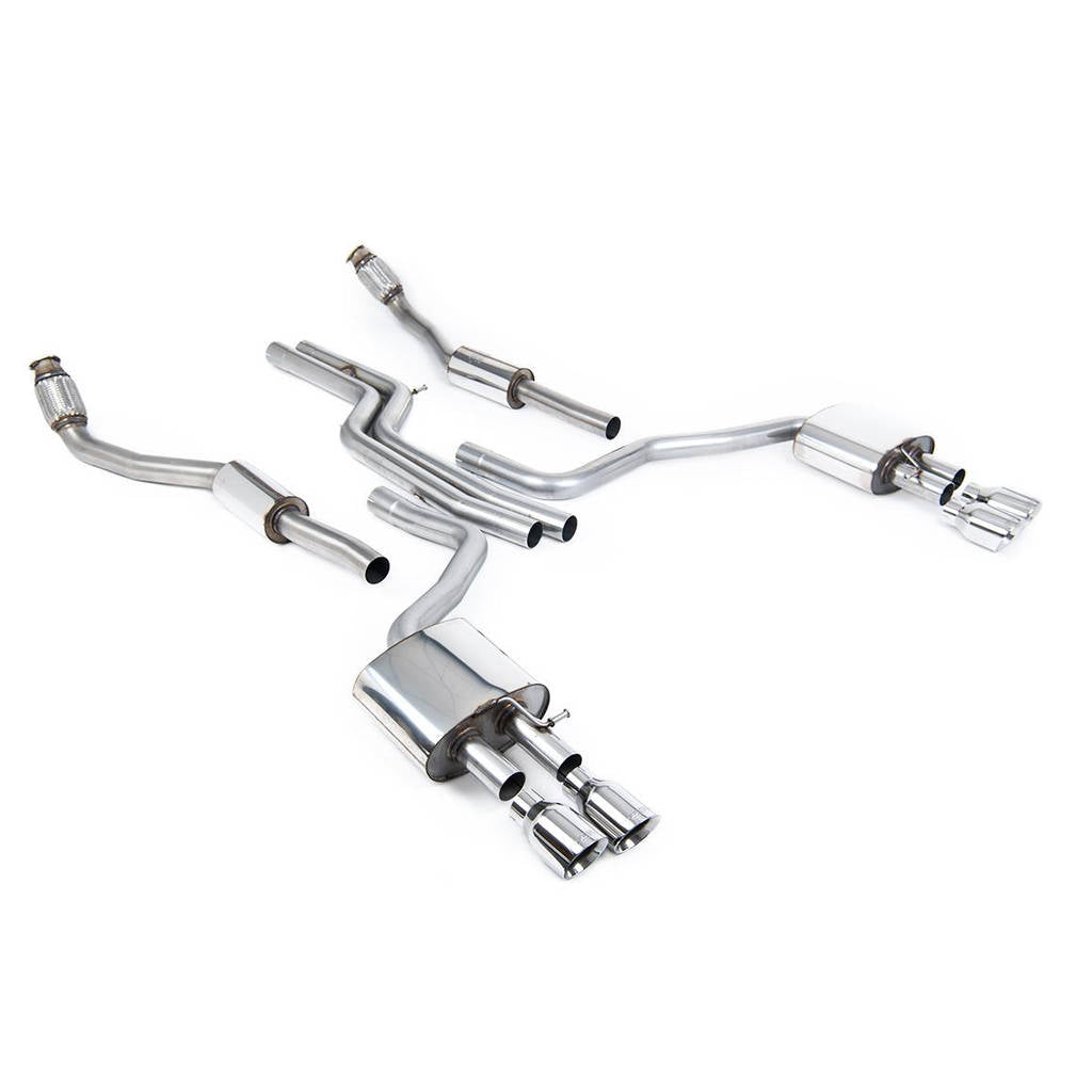MILLTEK SSXAU331 кат-Бек Quad 100mm GT100 для AUDI S6 4.0 TFSI C7 quattro Photo-0 