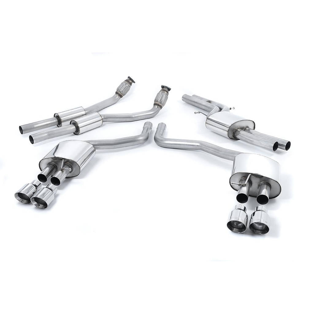 MILLTEK SSXAU332 Кат-Бек Quad 100mm GT100 ECA для AUDI S6 4.0 TFSI C7 quattro Photo-0 