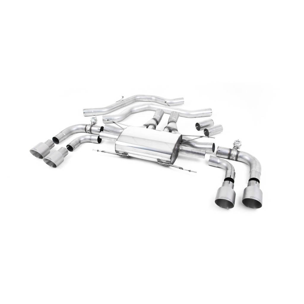 MILLTEK SSXAR003 Front Pipe-back Quad 100mm GT100 для ALFA ROMEO ROMEO Giulia Quadrifoglio 2.9 V6 Bi-Turbo Photo-0 