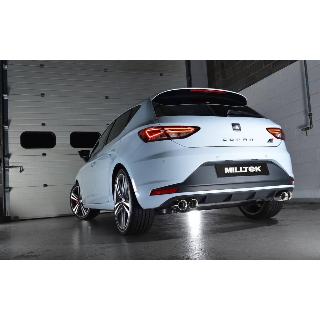 MILLTEK SSXSE166 кат-бек Twin 80mm GT80 ECA для SEAT Leon Cupra 280 290 & 300 2.0 TSI Photo-1 