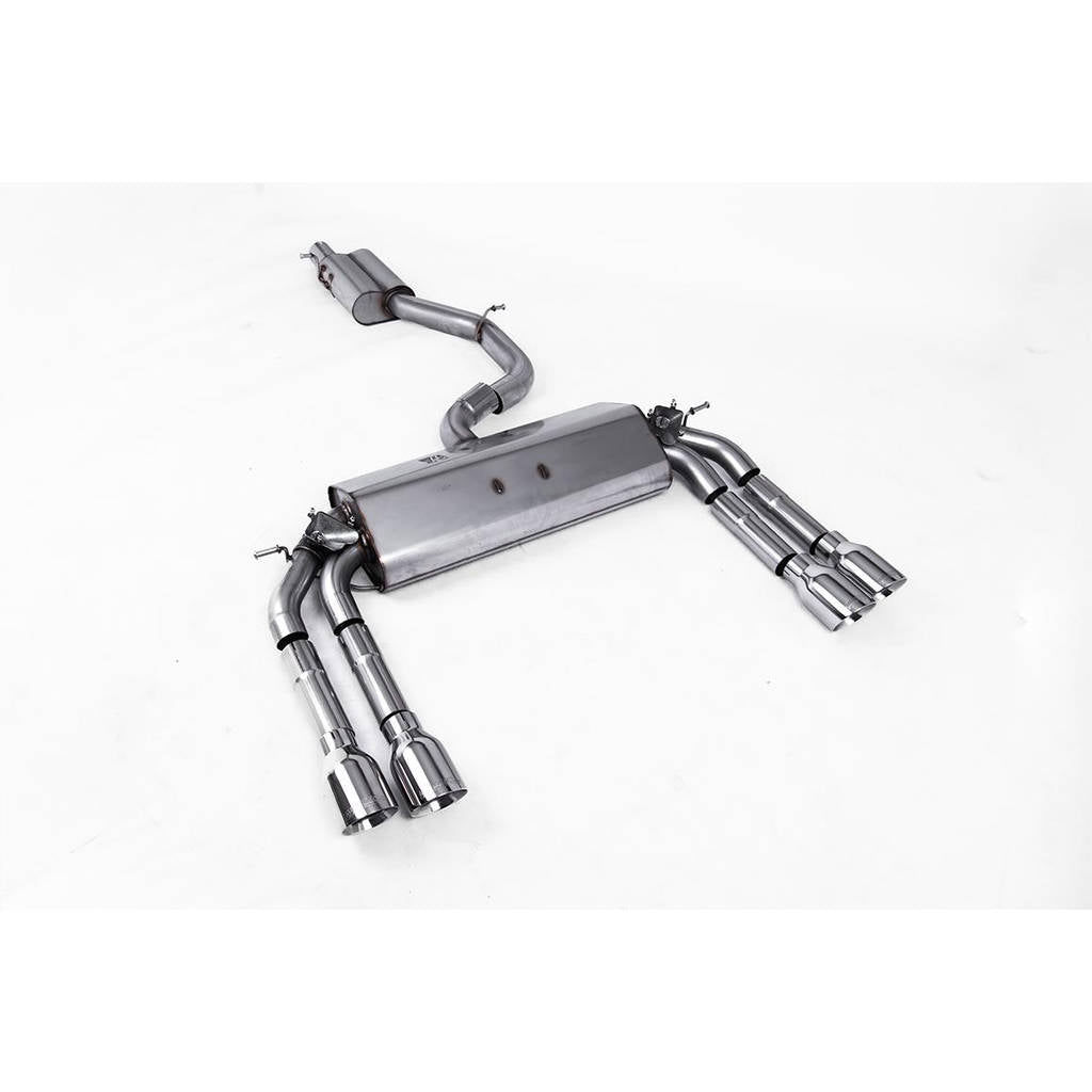 MILLTEK SSXAU476 Кат-бек Quad 100mm GT100 ECA для AUDI S3 2.0 TFSI quattro Saloon & Cabrio 8V Photo-0 