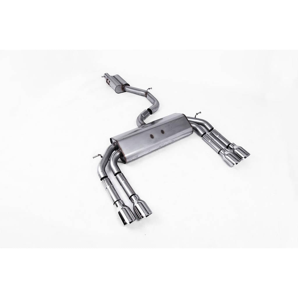 MILLTEK SSXAU547 Кат-Бек Quad 100mm GT100 для AUDI S3 2.0 TFSI quattro Saloon & Cabrio 8V Photo-0 