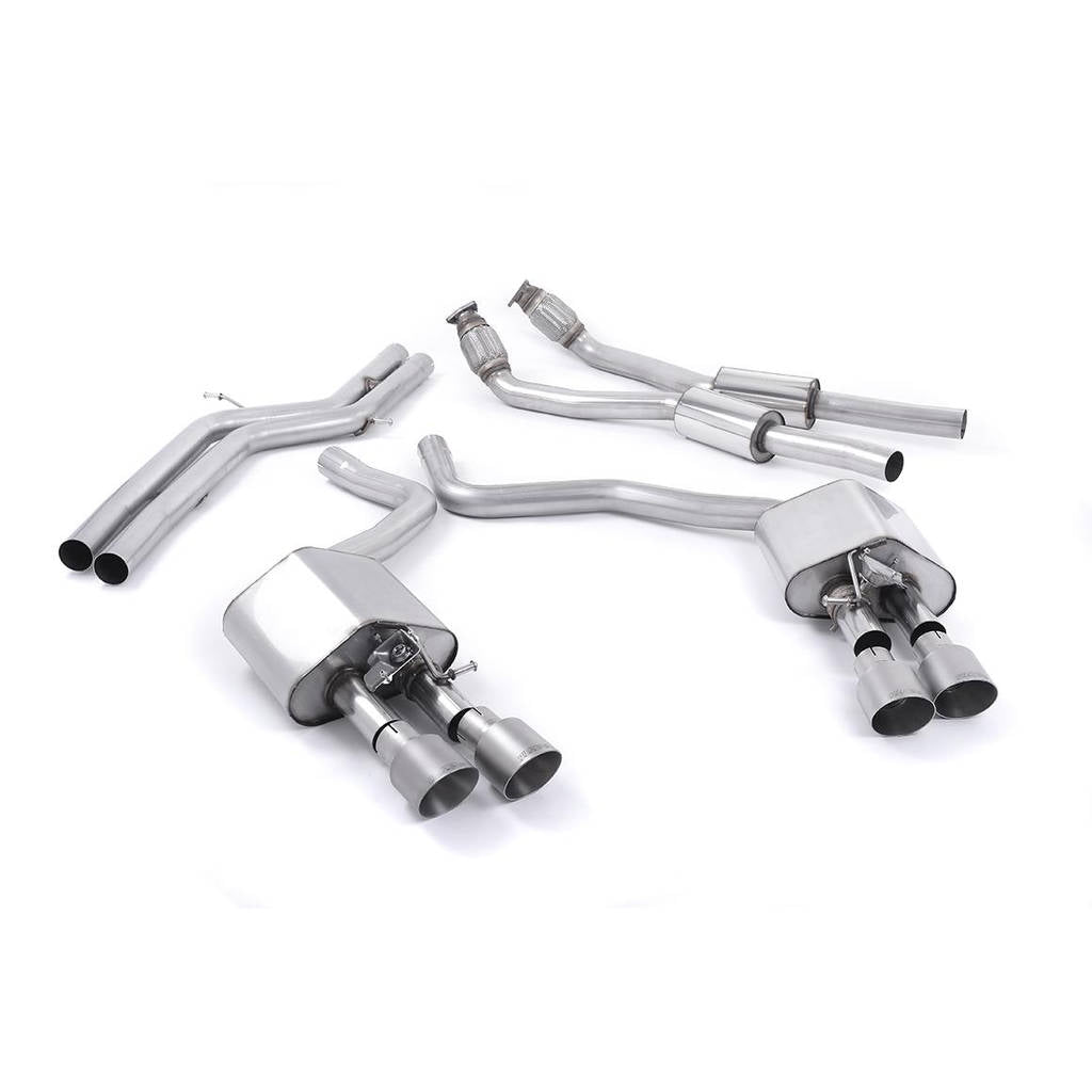 MILLTEK SSXAU445 Кат-Бек Quad 100mm GT100 для AUDI S6 4.0 TFSI C7 quattro Photo-0 