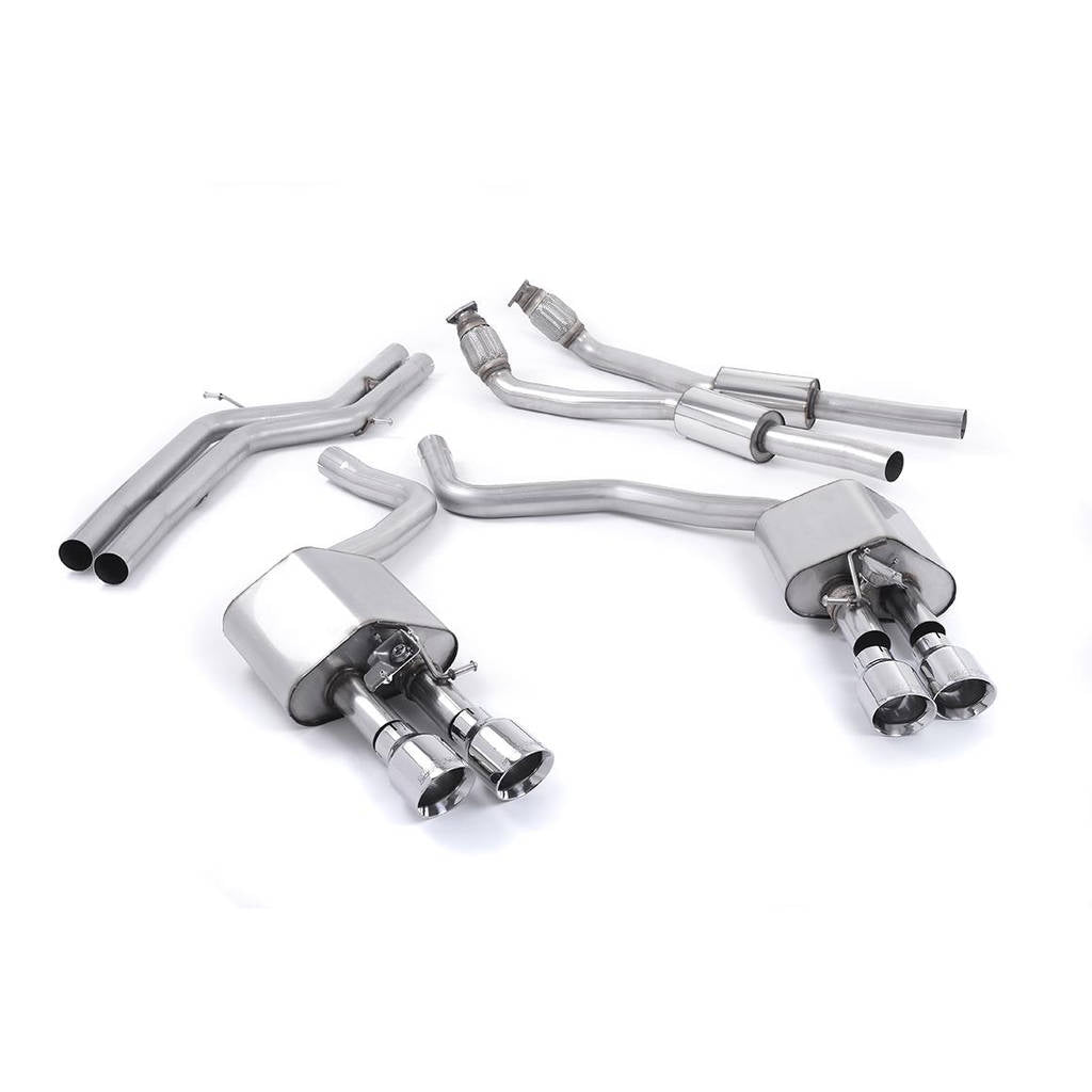 MILLTEK SSXAU443 Кат-Бек Quad 100mm GT100 для AUDI S6 4.0 TFSI C7 quattro Photo-0 