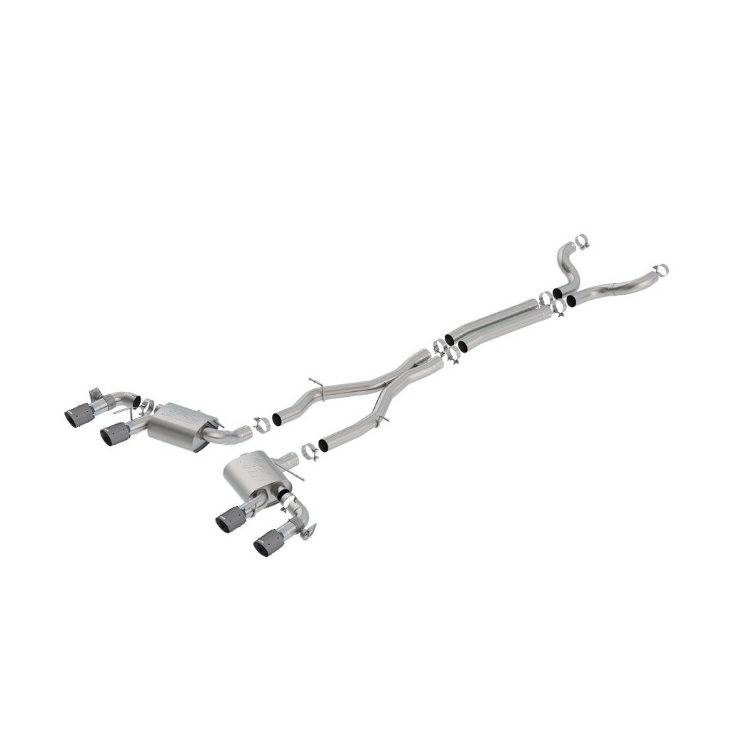 BORLA 140727CFBA Вихлопна система ATAK для CHEVROLET CAMARO ZL1 6.62 "CARBON FIBER BLK TIPS Photo-0 
