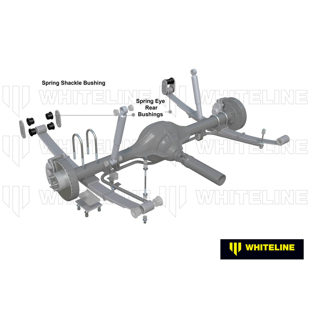 WHITELINE W73255 Комплект втулок заднього вушка/сережки задньої листової ресори для Toyota Hilux 2005-on/Foton Tunland P201 Photo-1 