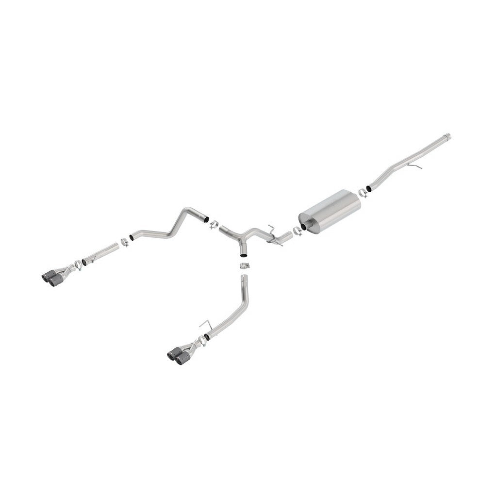 BORLA 140768CF Вихлопна система TOURING для SILV./ SIERRA 1500 2019 5.3L CF TIP: 3.5 "RD X 6.62 Photo-0 
