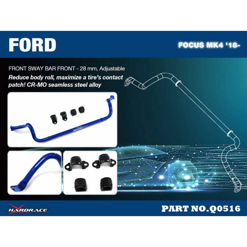 HARDRACE Q0516 FORD FOCUS MK4 '18 - FRONT Стабілізатор, 28MM -5PCS/SET Photo-2 