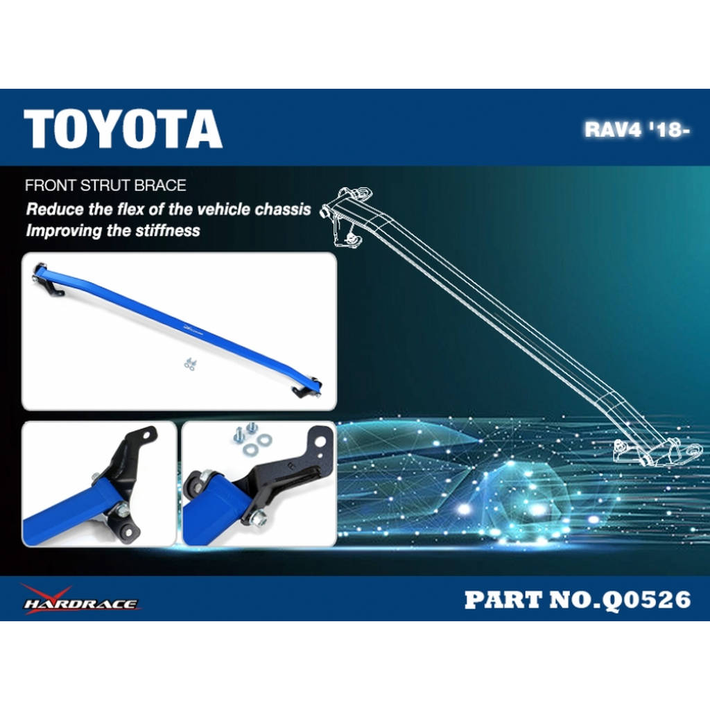 HARDRACE Q0526 Кронштейн передньої стійки TOYOTA RAV4 '18- Photo-1 