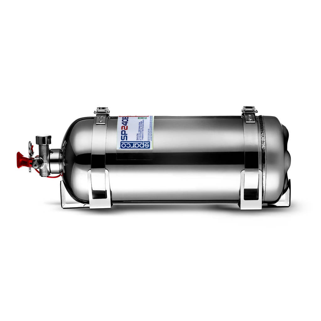 SPARCO 014773BXL24 Вогнегасник, піна AFFF, вис. 345 мм, діам. 130 мм, 2.4 л, 4.5 кг, нерж. сталь Photo-2 