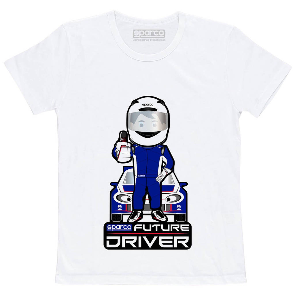 SPARCO 017013BI0506 Футболка дитяча FUTURE DRIVER, біла, р-р 5-6 років Photo-0 