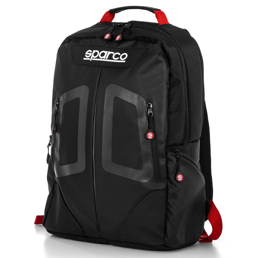SPARCO 016440NRRS Рюкзак STAGE, 0,76 кг, 16 л, 40x30x14 см, чорний/червоний Photo-0 