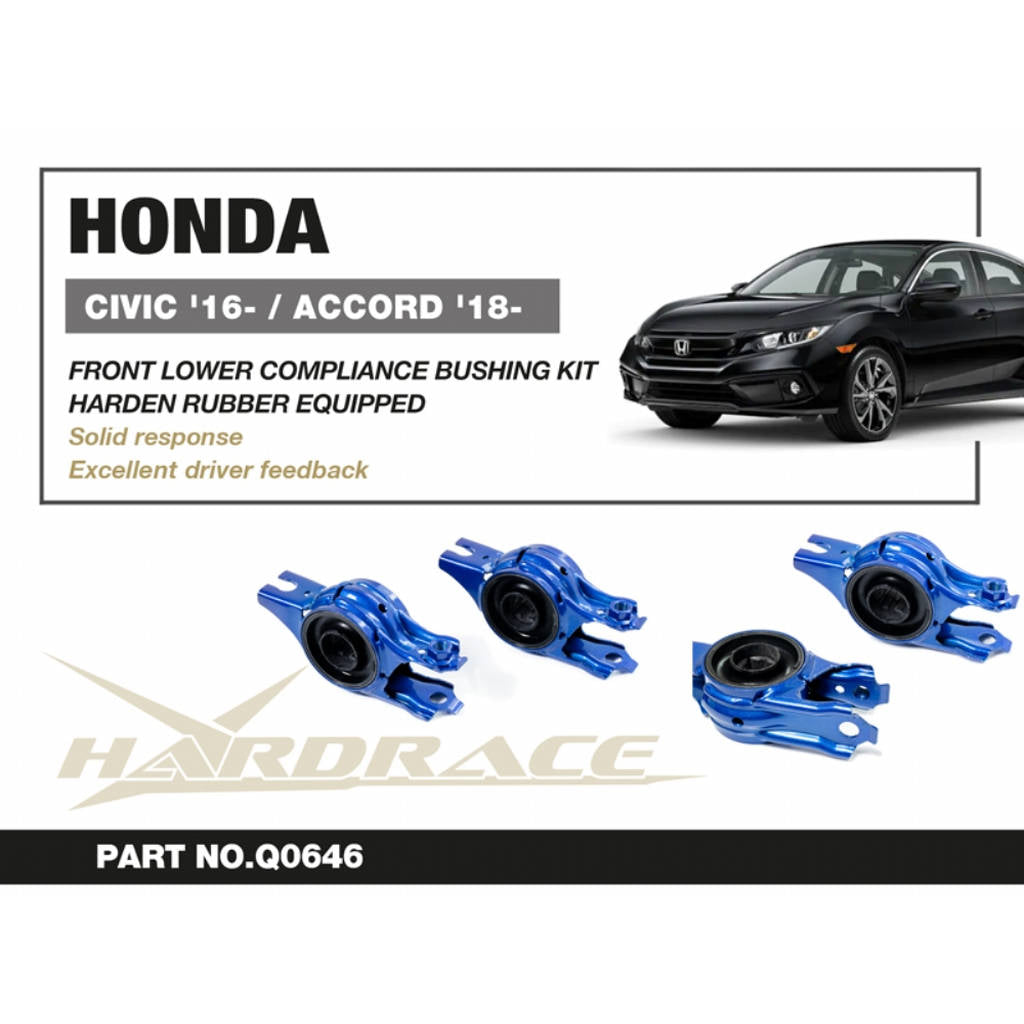 HARDRACE Q0646 Втулки переднього нижнього важеля для HONDA CIVIC MK10 Photo-1 