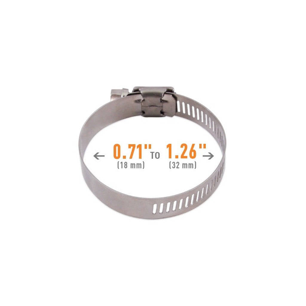 MISHIMOTO MMCLAMP-WG-32HT Високомоментний черв'ячний затискач, 0.71 дюйма - 0.1.26 дюйма (18мм - 32мм), 10 шт Photo-3 