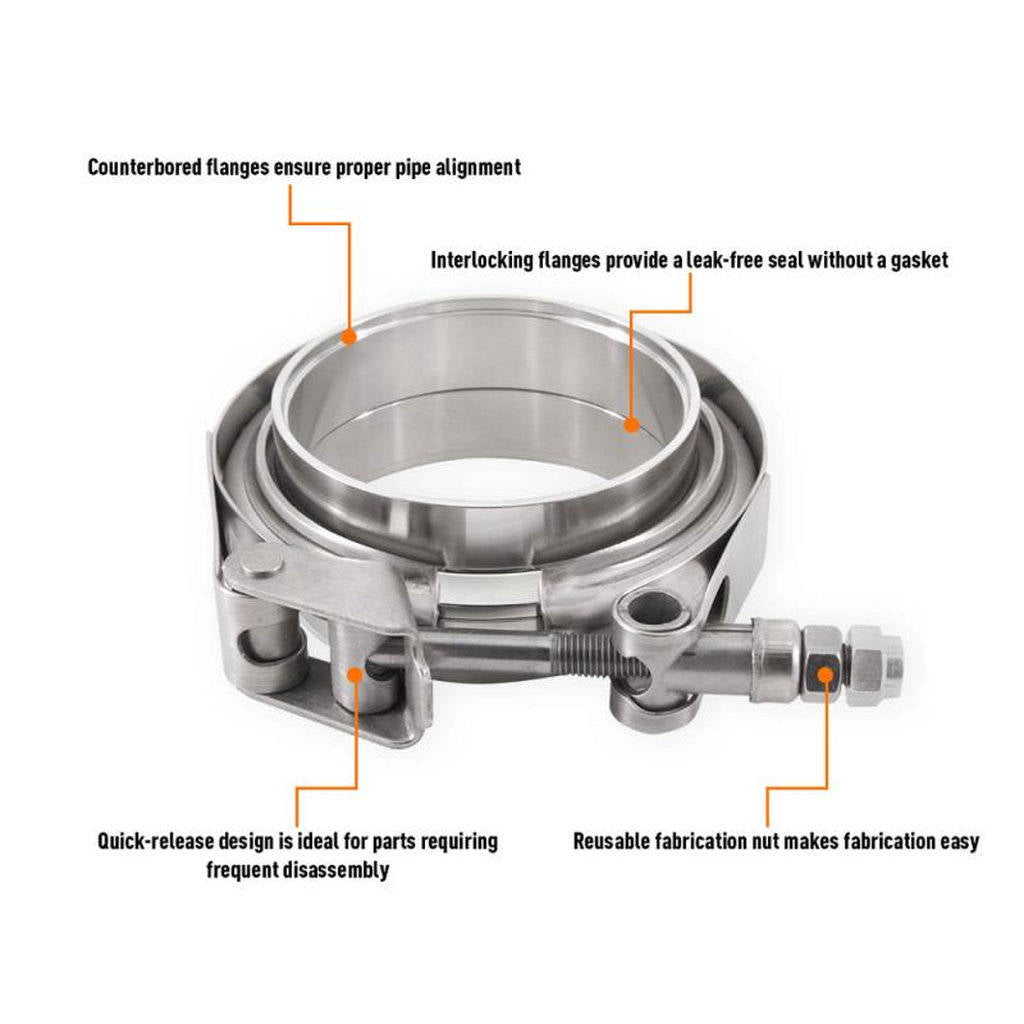 MISHIMOTO MMCLAMP-VS-15 V-подібний затискач із нержавіючої сталі, 1.5 дюйма (38.1мм) Photo-3 