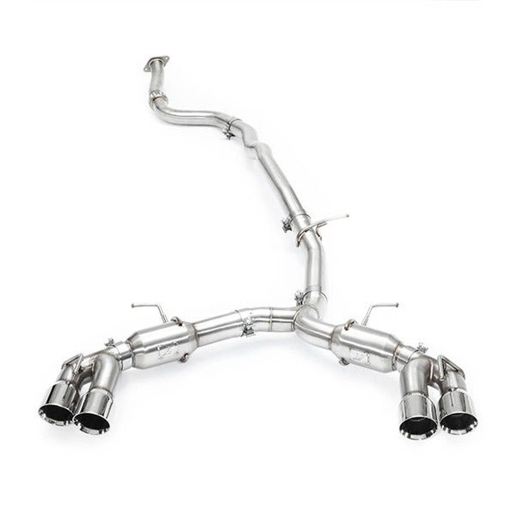 MISHIMOTO MMEXH-CAM4-16QTPP Вихлопна система Cat-Back Quad Tip Pro для CHEVROLET Camaro 2.0T, 2016+, поліровані насадки Photo-3 