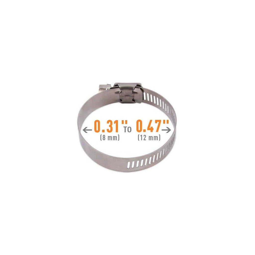 MISHIMOTO MMCLAMP-WG-12HT Високомоментний черв'ячний затискач, 0.31 дюйма - 0.47 дюйма (8мм - 12мм), 10 шт Photo-2 