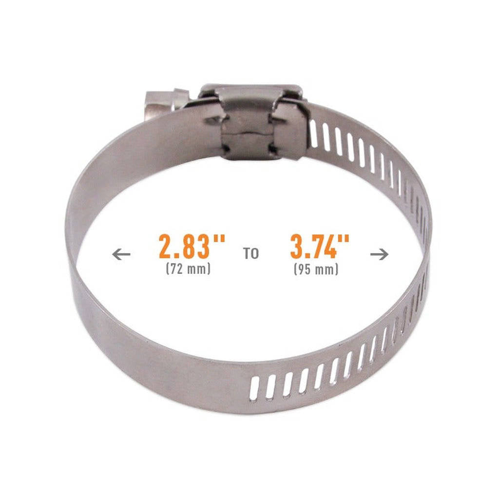 MISHIMOTO MMCLAMP-WG-95HT Високомоментний черв'ячний затискач, 2.83 дюйма - 3.74 дюйма (72мм - 95мм), 2 шт Photo-2 