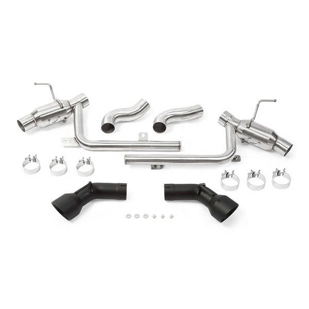 MISHIMOTO MMEXH-CAM8-16ADTPBK Вихлопна система CHEVROLET Camaro SS Dual-Tip Pro Axle-Back, 2016+ Чорні насадки Photo-0 