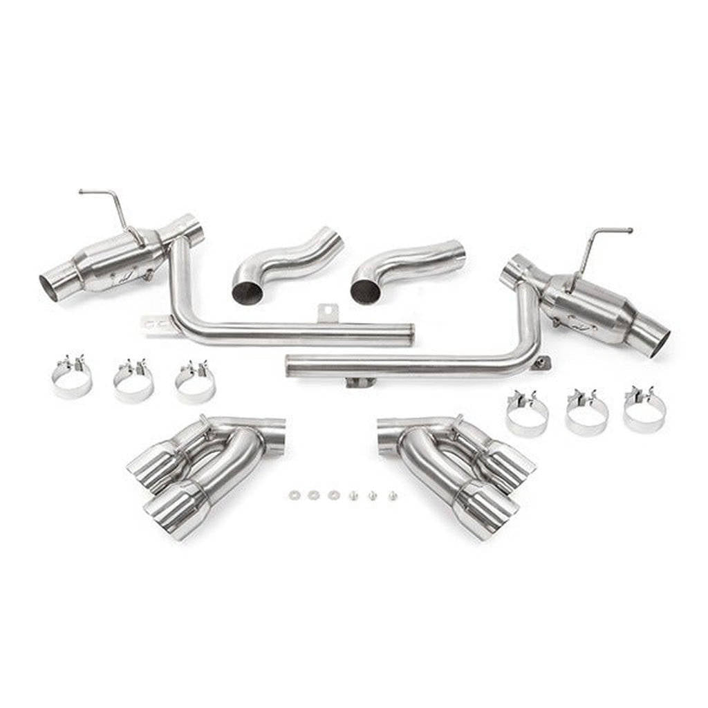 MISHIMOTO MMEXH-CAM8-16AQTPP Вихлопна система Axle-Back з чотирма насадками Pro для CHEVROLET Camaro SS, 2016+ Поліровані насадки Photo-0 