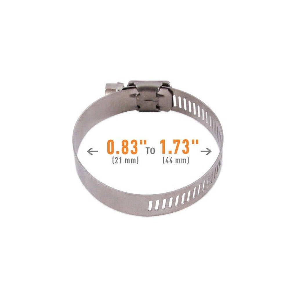 MISHIMOTO MMCLAMP-WG-44HT Високомоментний черв'ячний затискач, 0.83 дюйма - 1.73 дюйма (21мм - 44мм), 10 шт Photo-3 
