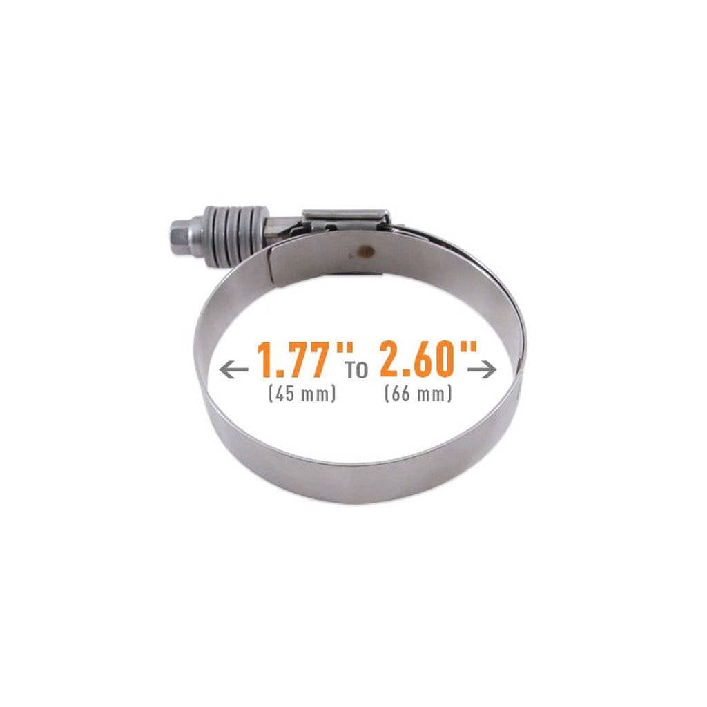 MISHIMOTO MMCLAMP-CTWG-66 Затискач черв'ячного редуктора постійного натягу, 1,77 дюйма - 2,60 дюйма (45 мм - 66 мм) Photo-2 