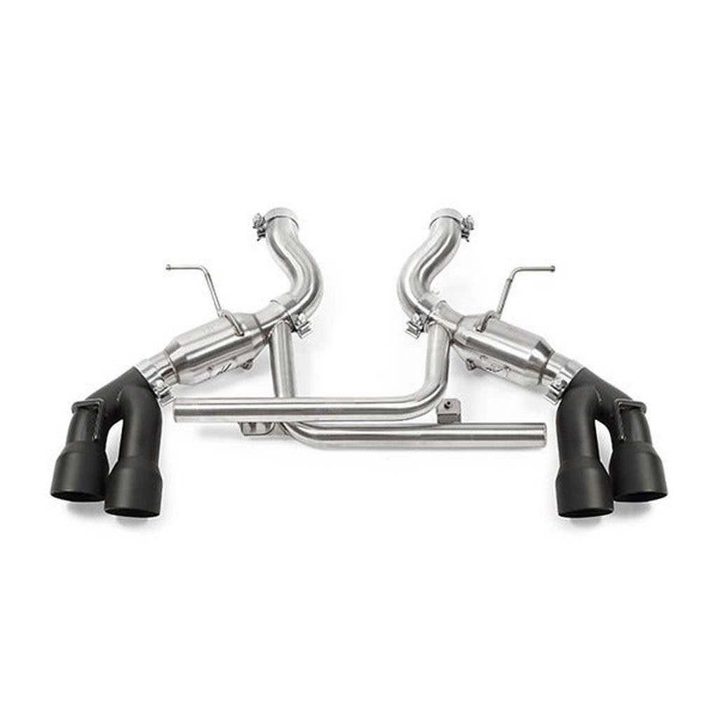 MISHIMOTO MMEXH-CAM8-16AQTPBK Вихлопна система Axle-Back Quad-Tip Pro для CHEVROLET Camaro SS, 2016+, чорні насадки Photo-1 