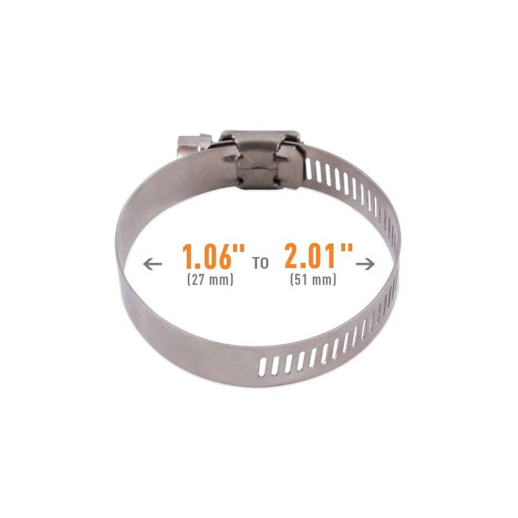 MISHIMOTO MMCLAMP-WG-51HT Високомоментний черв'ячний затискач, 1.06 дюйма - 2.01 дюйма (27мм - 51мм), 10 шт Photo-3 