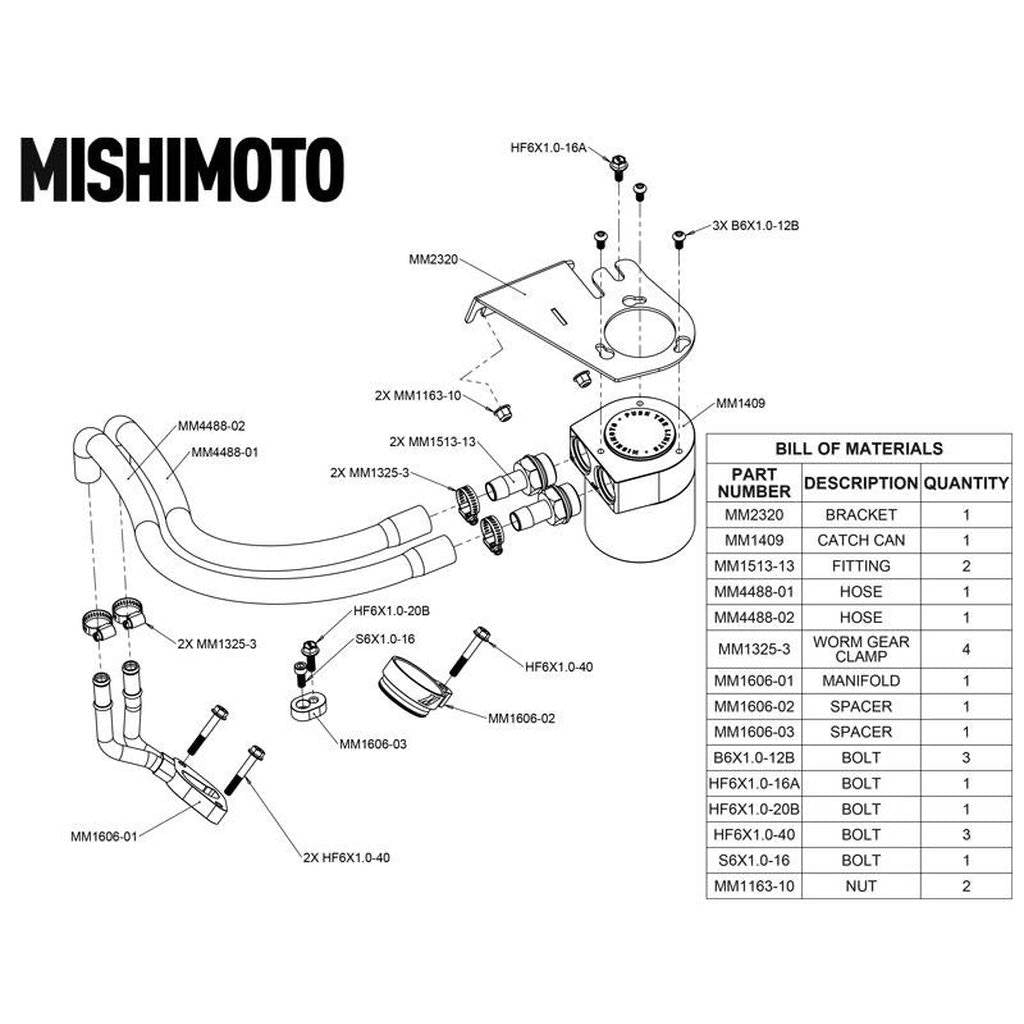 MISHIMOTO MMBCC-F2D-11BE Комплект маслозбірника з перегородками для FORD 6.7L Powerstroke, 2011-2016 Photo-5 