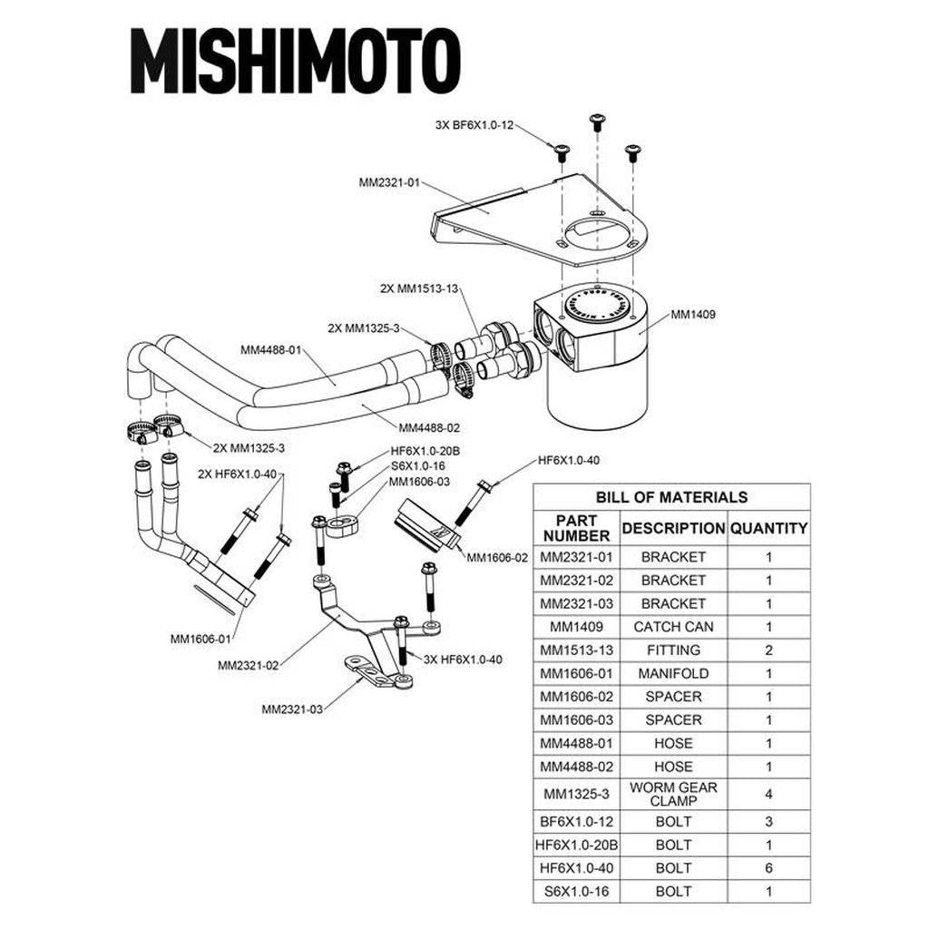 MISHIMOTO MMBCC-F2D-17BE Комплект маслозбірника з перегородками для FORD 6.7L Powerstroke, 2017+ Photo-5 