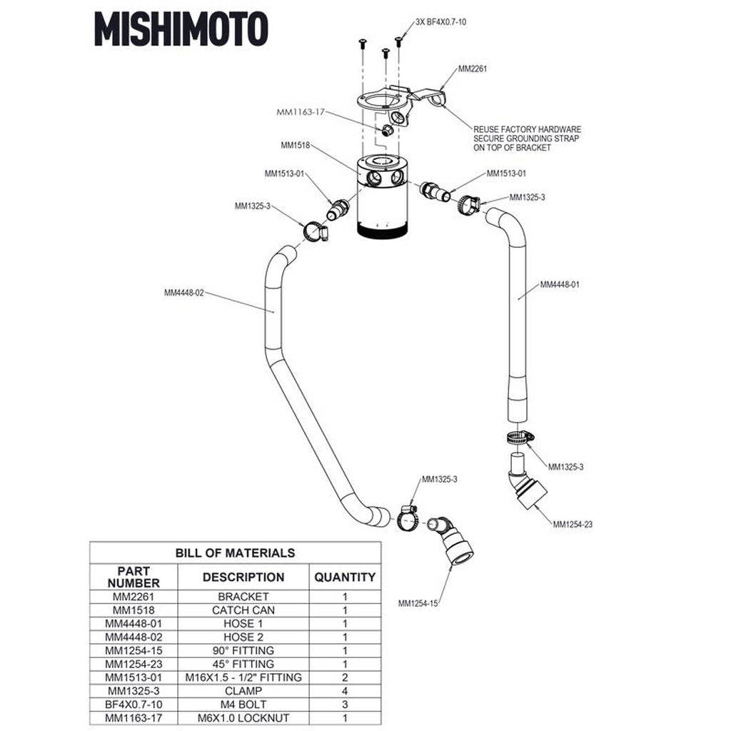 MISHIMOTO MMBCC-F150-15PBE Комплект масляного уловлювача з перегородками для FORD F-150 V8, 2015-2017 Photo-7 