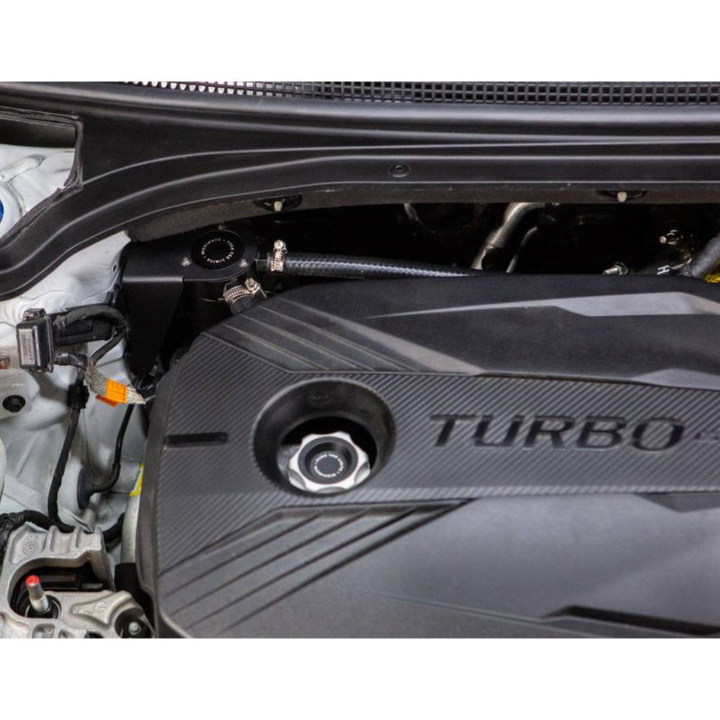 MISHIMOTO MMBCC-VLSTR-19PBE Пряма установка без доопрацювань Catch Can для HYUNDAI Veloster Turbo, сторона PCV, 2019+ Photo-9 
