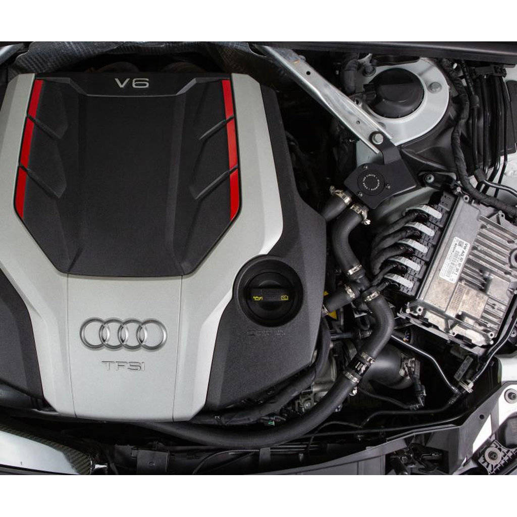 MISHIMOTO MMBCC-S4-18PBE Масляний уловлювач з перегородками, боковий PCV для AUDI B9 S4/S5 2018+ Photo-4 