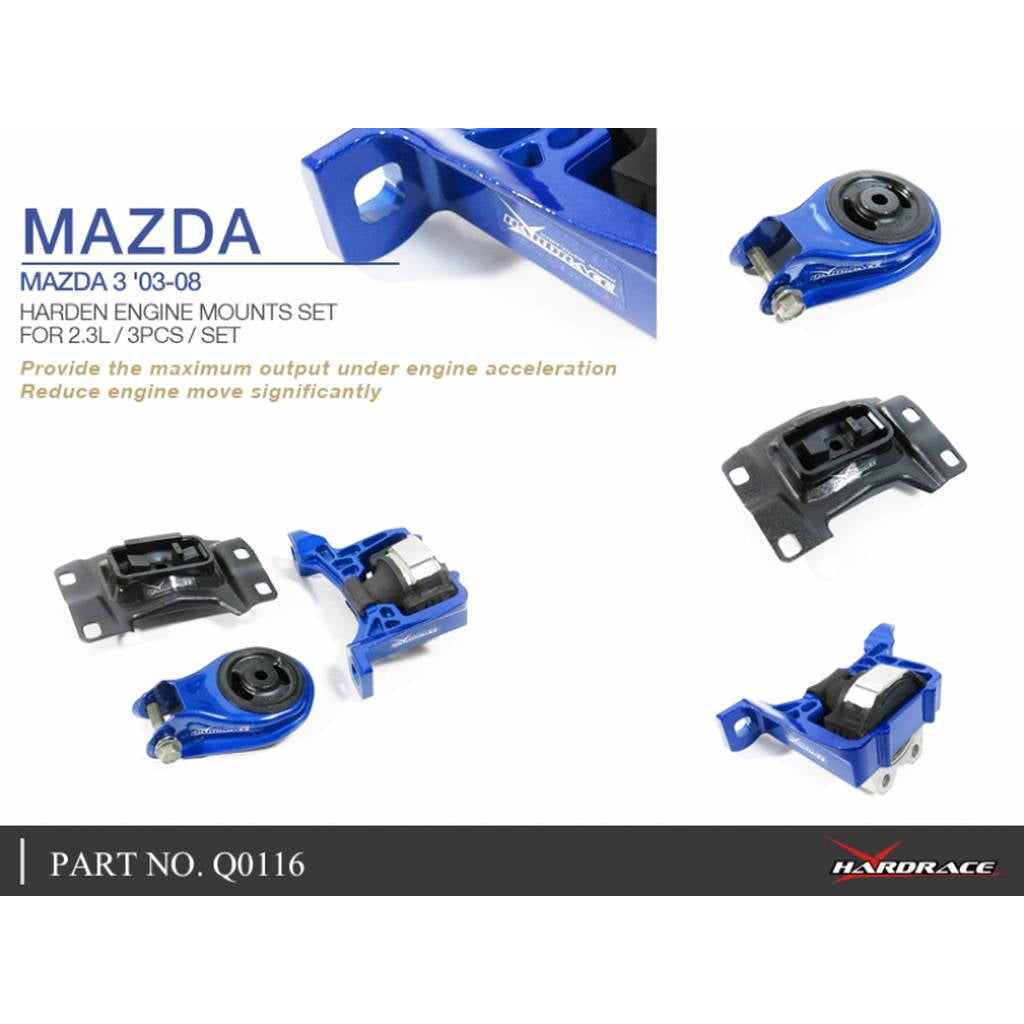 HARDRACE Q0116 Подушка двигуна MAZDA MAZDA 3 BK 03- Photo-4 