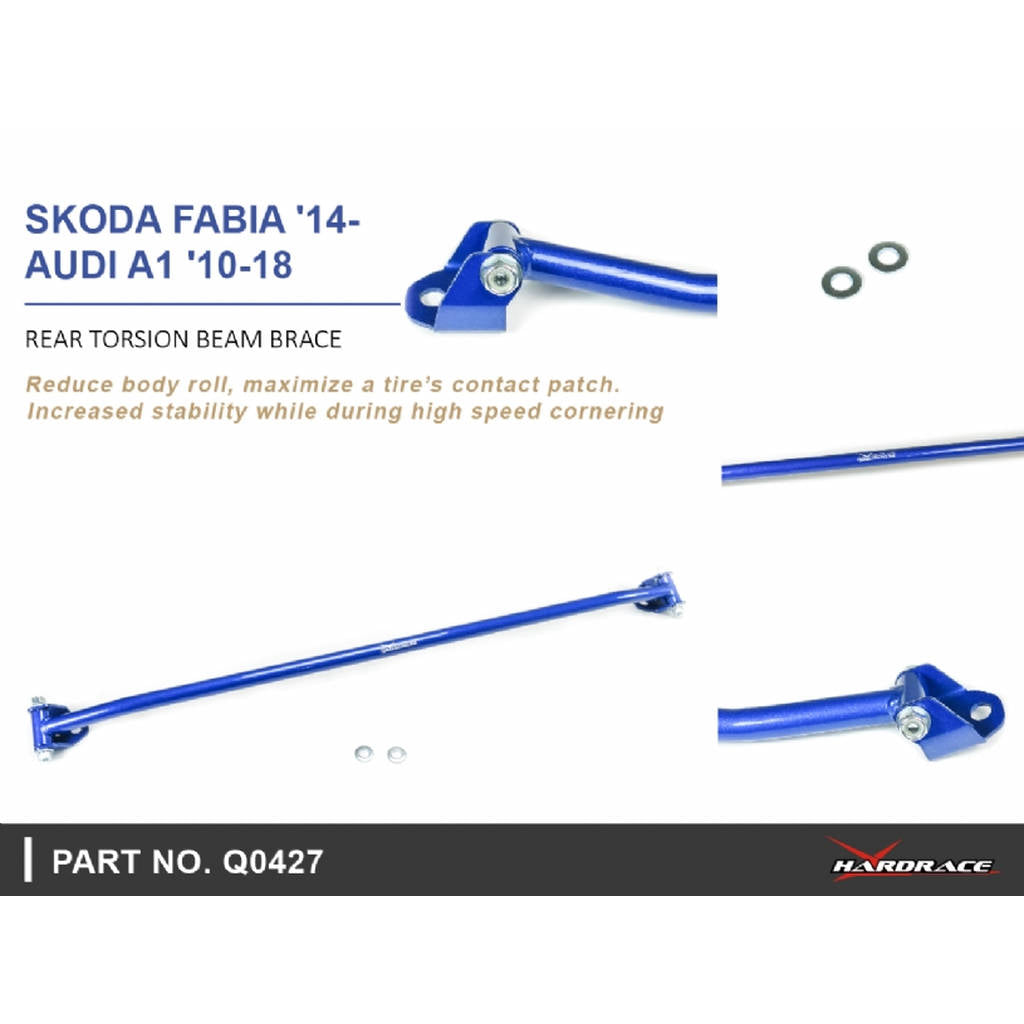 HARDRACE Q0427 Задній кронштейн торсіонної балки для SKODA FABIA NJ 14- Photo-7 