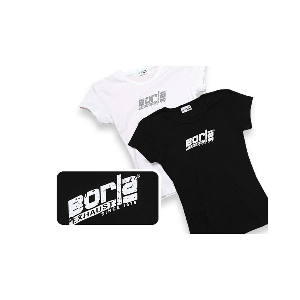 BORLA 21267 ФутболкаS with DISTRESSED BORLA LOGO, SCOOP NECK, WOMEN White, Size Small Photo-0 