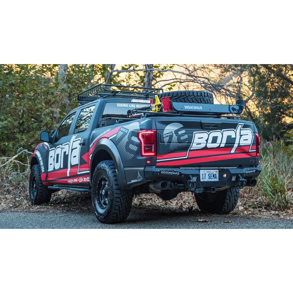 BORLA 60640CFBA Вихлопні труби з чорними анодованими наконечниками, карбон 3" FORD F-150 TRUCKS Raptor 3.5L V6 Ecoboost AT Photo-1 
