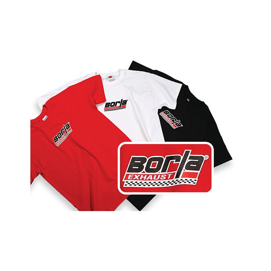 BORLA 21304 ФутболкаS with CHECKERED BORLA LOGO, CREW NECK, MEN Red, Size Large Photo-0 