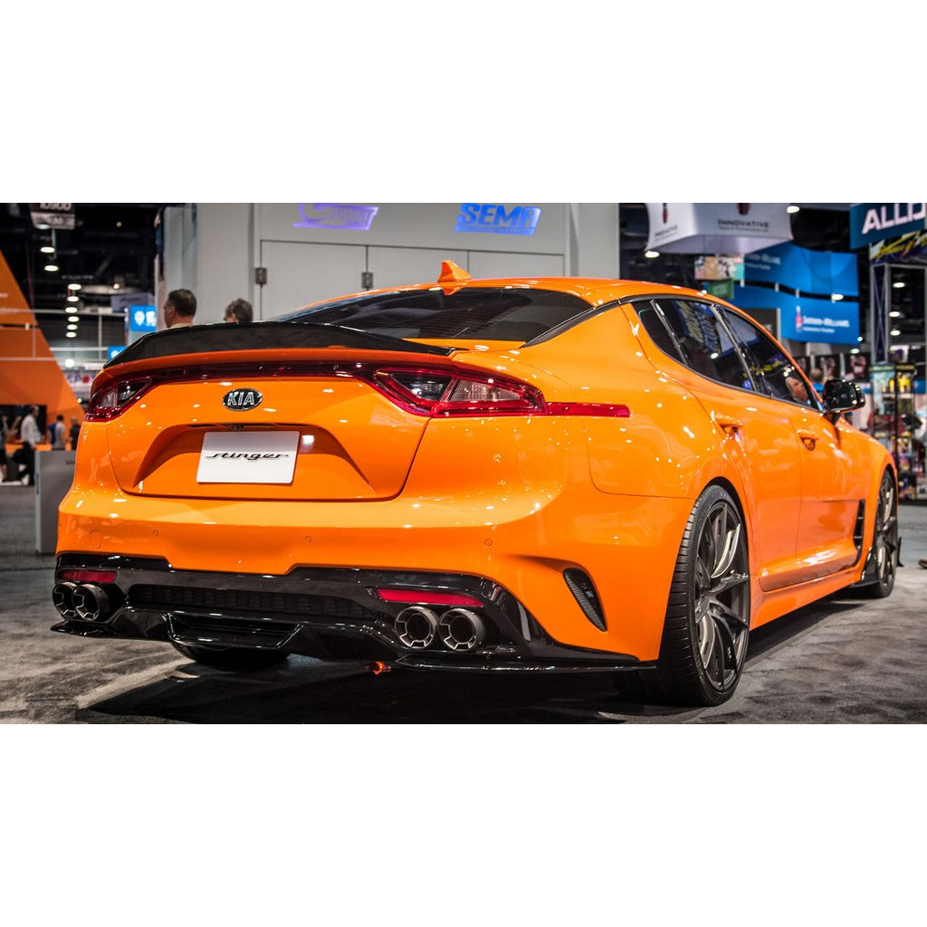 BORLA 20165 К-т наконечників з карбону на вихлопні труби 2.25" D RD RL AC KIA STINGER 2.0L / 3.3L V6 Turbo AT Photo-1 