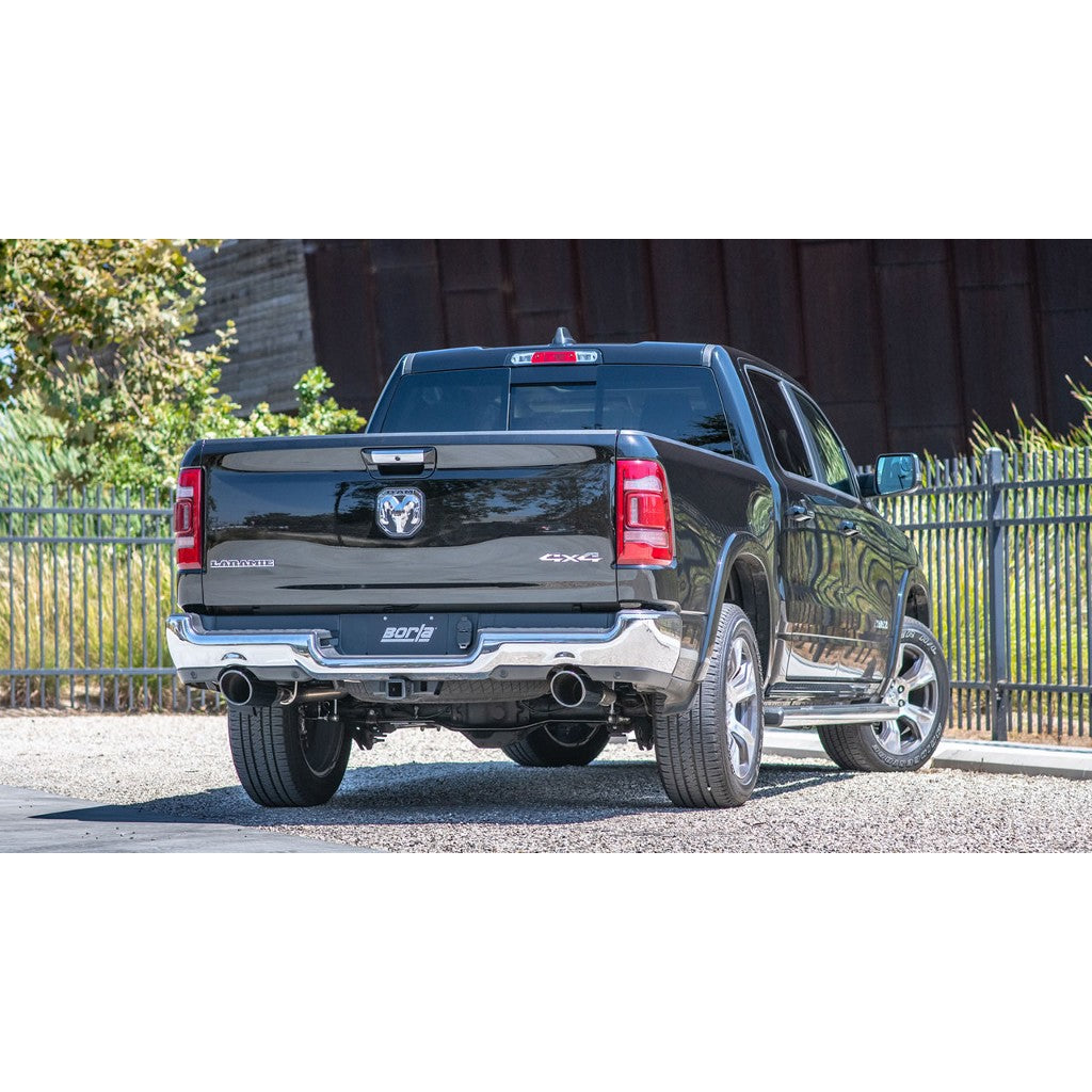 BORLA 140758BC Вихлопна система Cat-Back "Touring" 3", 2.5" 5" RD x 15.25" RAM TRUCKS 1500 5.7L V8 AT Photo-1 