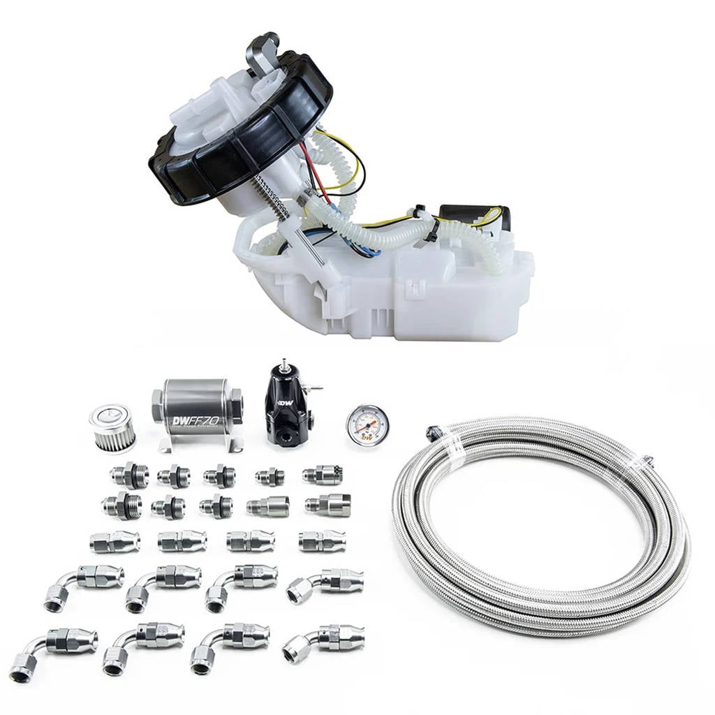 DEATSCHWERKS 9-401-608-7040 Модуль насоса DW400 + комплект для повернення SS PTFE для 7-го покоління 2001-05 HONDA Civic/ACURA RSX Photo-0 