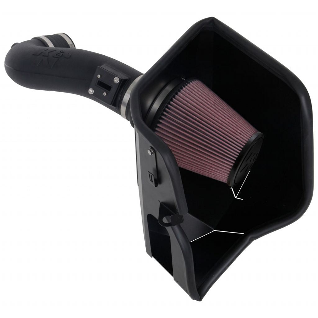K&N 63-3110 Система спортивного повітряного фільтра для AIRCHARGER CHEVROLET SILVERADO 1500 V8-5.3/6.2L F/I, 2019 Photo-0 