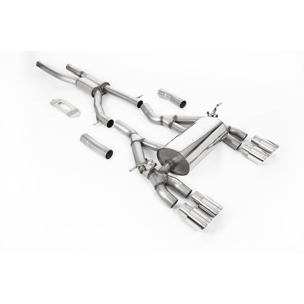MILLTEK SSXBM1126 Кат-бек Quad 90mm GT90 BMW 3 Series F80 M3 & M3 Competition Saloon (OPF/GPF Models Only) Photo-0 